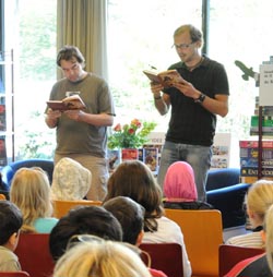 Eröffnungsfeier mit Boris Pfeiffer und André Marx© kulturkind Eröffnungsfeier mit Boris Pfeiffer und André Marx© kulturkind